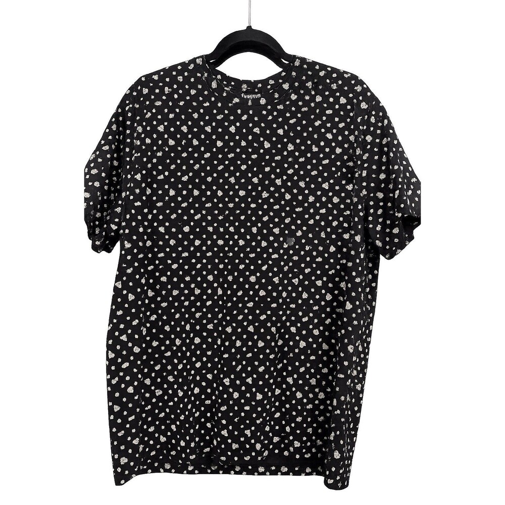 Express Men's Black  Cotton Jersey Short Sleeve T-Shirt Size L